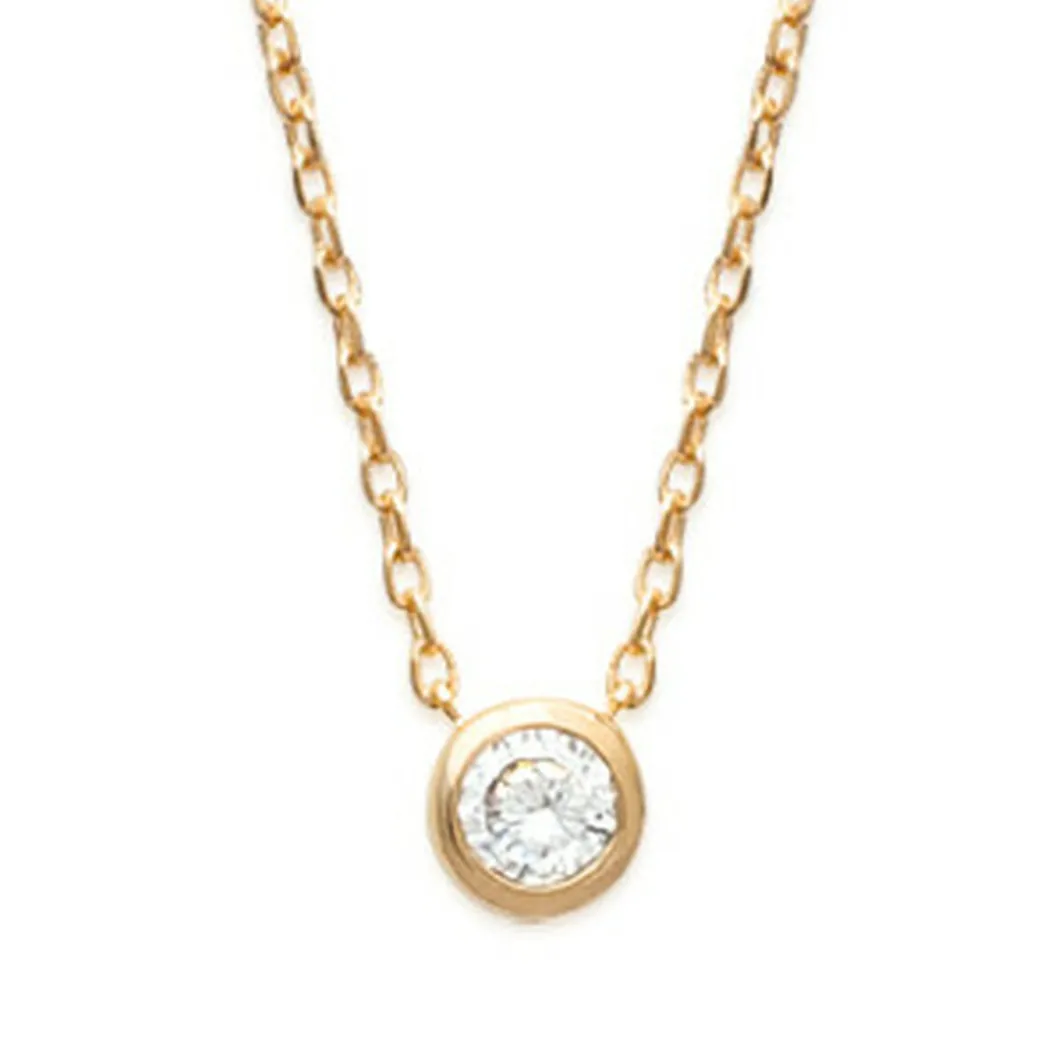 Maison de la Bijouterie Collier Et Pendentif<Collier Femme solitaire plaqué or 40cm UWZ4W040