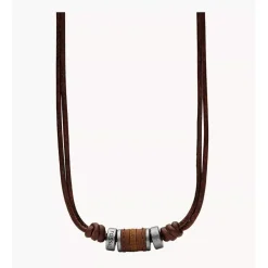 Fossil Bijoux Collier Et Pendentif<Collier Fossil JF00899797 - Collier Cuir Marron Mode Homme