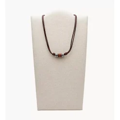 Fossil Bijoux Collier Et Pendentif<Collier Fossil JF00899797 - Collier Cuir Marron Mode Homme