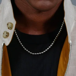 Boss Bijoux Collier Et Pendentif<Collier Homme Sphere Metal - 1580656 Acier Argent