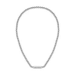 Boss Bijoux Collier Et Pendentif<Collier Homme Sphere Metal - 1580656 Acier Argent
