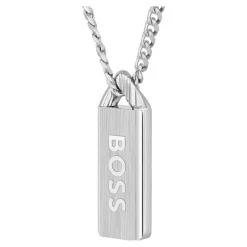 Boss Bijoux Collier Et Pendentif<Collier Homme Kassy Emblem - 1580677 Acier Argent