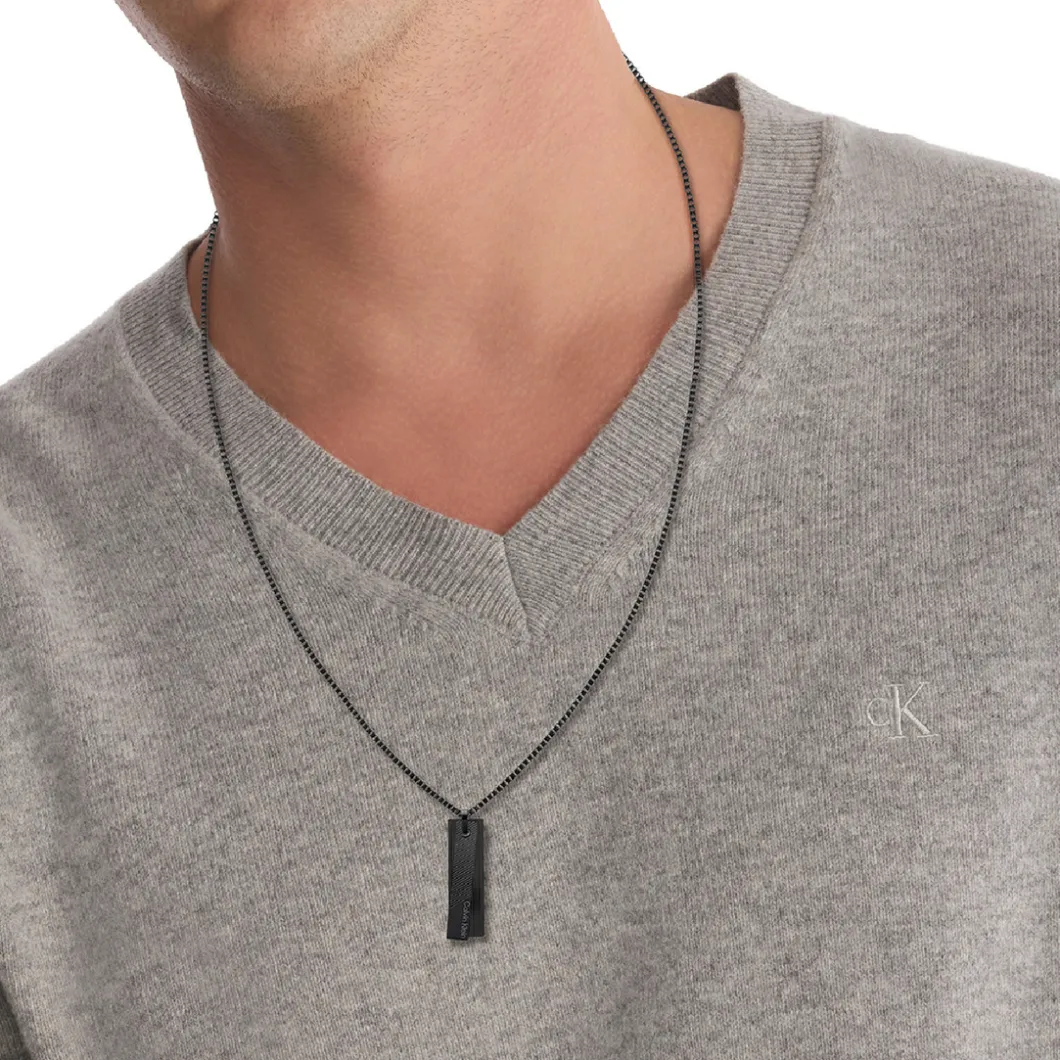 Calvin Klein Bijoux Collier Et Pendentif<Collier Homme - 35000414 Acier Noir