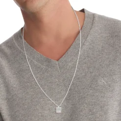 Calvin Klein Bijoux Collier Et Pendentif<Collier Homme - 35000486 Acier Argent