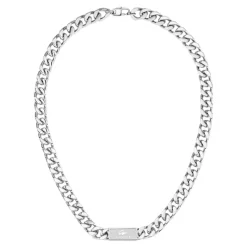 Lacoste Collier Et Pendentif<Collier Homme Backhand - 2040433 Acier Argent