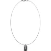 Guess Bijoux Collier Et Pendentif<Collier Racer Tag Acier Rhodié, Fibre De Carbone Et Émail