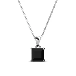 MYC-Paris Collier Et Pendentif<Collier Simple Square Argenté et Noir
