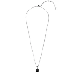 MYC-Paris Collier Et Pendentif<Collier Simple Square Argenté et Noir