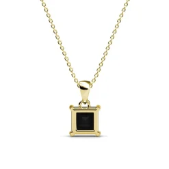 MYC-Paris Collier Et Pendentif<Collier Simple Square Or et Noir