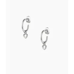 Les Interchangeables Boucles D'Oreilles<Créoles - A59253 Creoles Coeur PM Argent