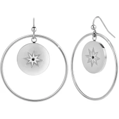 So Charm Bijoux Boucles D'Oreilles<Créoles So Charm - BD2318-BO--DIAMANT-NOIR - Boucles D'Oreilles ées Argent