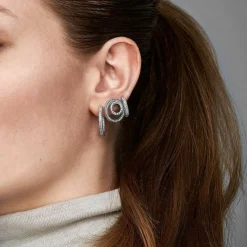 Pandora Boucles D'Oreilles<Créoles Cœur Pavé Signature