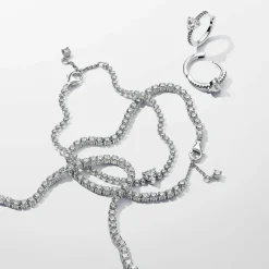 Pandora Boucles D'Oreilles<Créoles Halo Cœur Scintillant