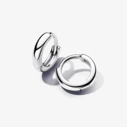 Pandora Boucles D'Oreilles<Créoles Huggie Rondes Argent