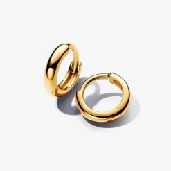 Pandora Boucles D'Oreilles<Créoles Huggie Rondes Dorées