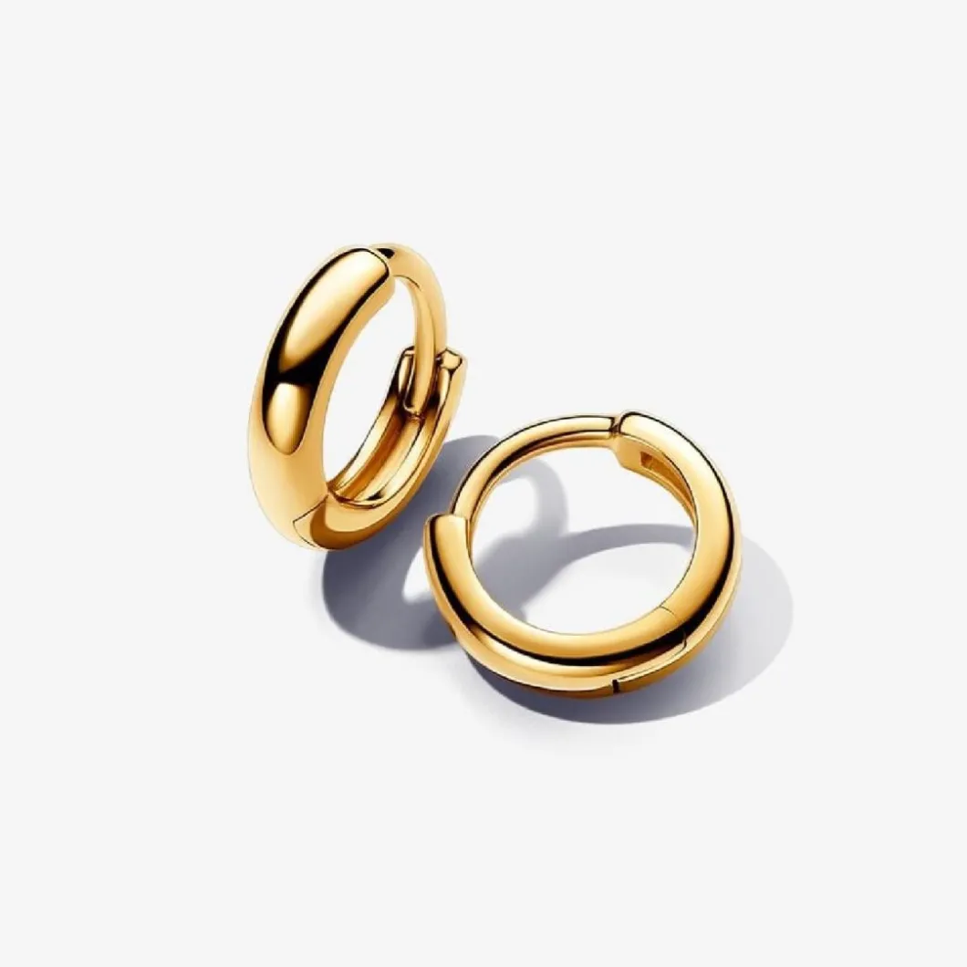 Pandora Boucles D'Oreilles<Créoles Huggie Rondes Dorées