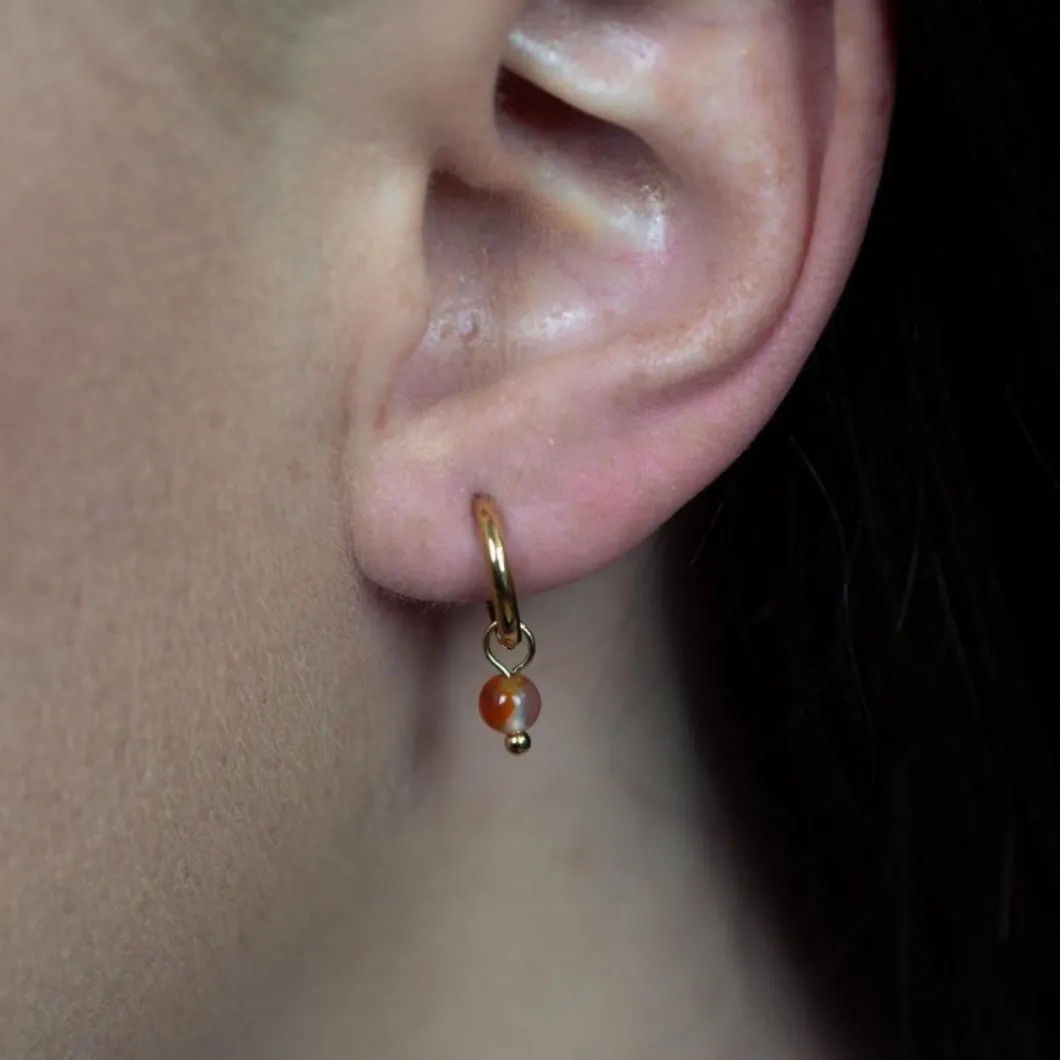 Sloya Boucles D'Oreilles<Créoles Serena Cornaline Rouge