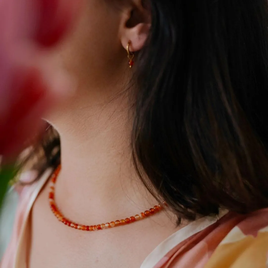 Sloya Boucles D'Oreilles<Créoles Serena Cornaline Rouge