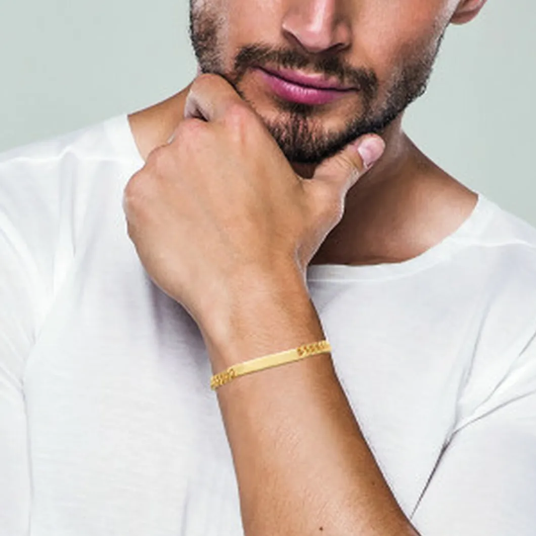 Maison de la Bijouterie Bracelet<Gourmette homme plaqué or 6 mm - 60Y006Y0