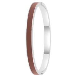 So Charm Bijoux Bracelets<Jonc Femme So Charm - B4339-ARGENT-MARRON - Bracelet Email Argenté