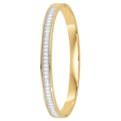 So Charm Bijoux Bracelets<Jonc Femme So Charm - B4337-DORE-BLANC - Bracelet Mode Doré