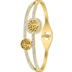 So Charm Bijoux Bracelets<Jonc Femme So Charm - B2931-DORE - Bracelet Arbre De Vie Doré