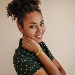 So Charm Bijoux Bracelets<Jonc Femme So Charm - B4339-ARGENT-JAUNE - Bracelet Email Argenté