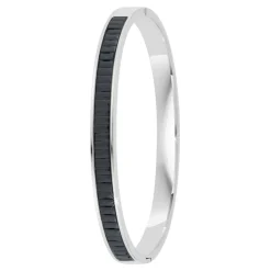 So Charm Bijoux Bracelets<Jonc Femme So Charm - B4337-ARGENT-NOIR - Bracelet Mode Argenté