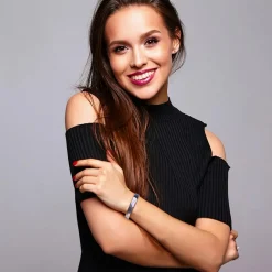 So Charm Bijoux Bracelets<Jonc Femme So Charm - B4344-ARGENT - Bracelet Email Argenté Violet