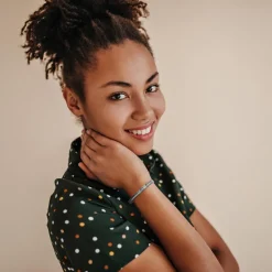 So Charm Bijoux Bracelets<Jonc Femme So Charm - B4337-ARGENT-BLANC - Bracelet Mode Argenté