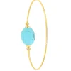 So Charm Bijoux Bracelets<Jonc Femme So Charm - B2492-TURQUOISE - Bracelet Mode Doré