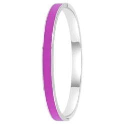 So Charm Bijoux Bracelets<Jonc Femme So Charm - B4339-ARGENT-VIOLET - Bracelet Email Argenté