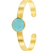 So Charm Bijoux Bracelets<Jonc Femme So Charm - B2494-TURQUOISE - Bracelet Mode Doré