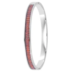 So Charm Bijoux Bracelets<Jonc Femme So Charm - B4337-ARGENT-ROUGE - Bracelet Mode Argenté