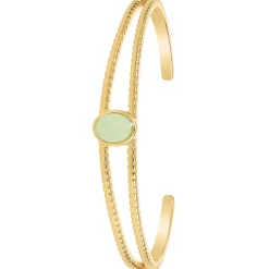 So Charm Bijoux Bracelets<Jonc Femme So Charm - B4237-AVENTURINE - Bracelet Mode Doré Vert
