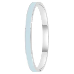 So Charm Bijoux Bracelets<Jonc Femme So Charm - B4339-ARGENT-BLEUCLAIR - Bracelet Email Argenté