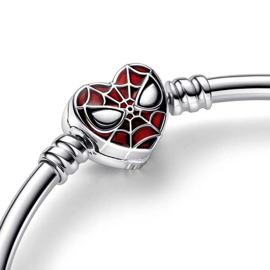 Pandora Bracelets<Jonc Moments - Marvel Fermoir Masque de Spider-Man