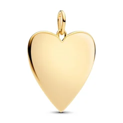 Pandora Collier Et Pendentif<Médaillon Cœur XL Gravable Doré