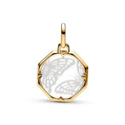 Pandora Charms<Médaillon Papillon Nacré ME
