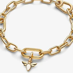 Pandora Charms<Mini Dangle Abeille Blanche 763826C01