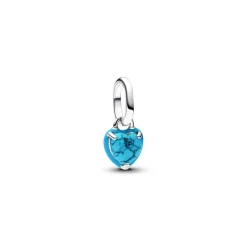 Pandora Charms<Mini Dangle Cœur Turquoise 793827C01