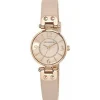 Anne Klein Montre Cuir<Montre AK-9442RGLP - Bracelet Cuir Rose Boîtier Aluminium Doré rose Femme