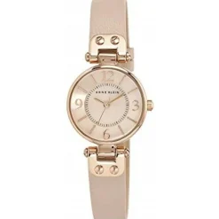Anne Klein Montre Cuir<Montre AK-9442RGLP - Bracelet Cuir Rose Boîtier Aluminium Doré rose Femme