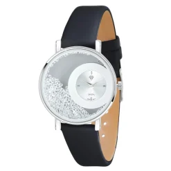 So Charm Montres Montre Cuir<Montre Aude élégante blanche ornée de Cristaux scintillants