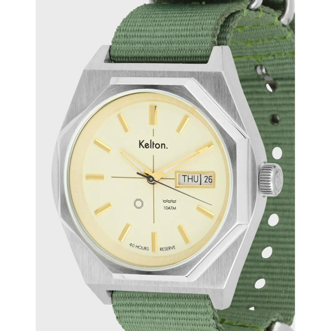 Kelton Montre Automatique<Montre automatique Octogone champagne nato kaki