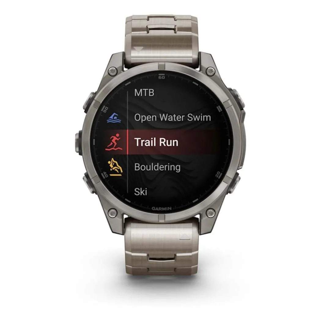 Garmin Montre Connectée|Montre Connectée<Montre Connectée - 010-02904-40 Fēnix 8 Amoled - 47Mm - Sapphire, Titanium Avec Bracelet Titanium + Bracelet Silicone Noir