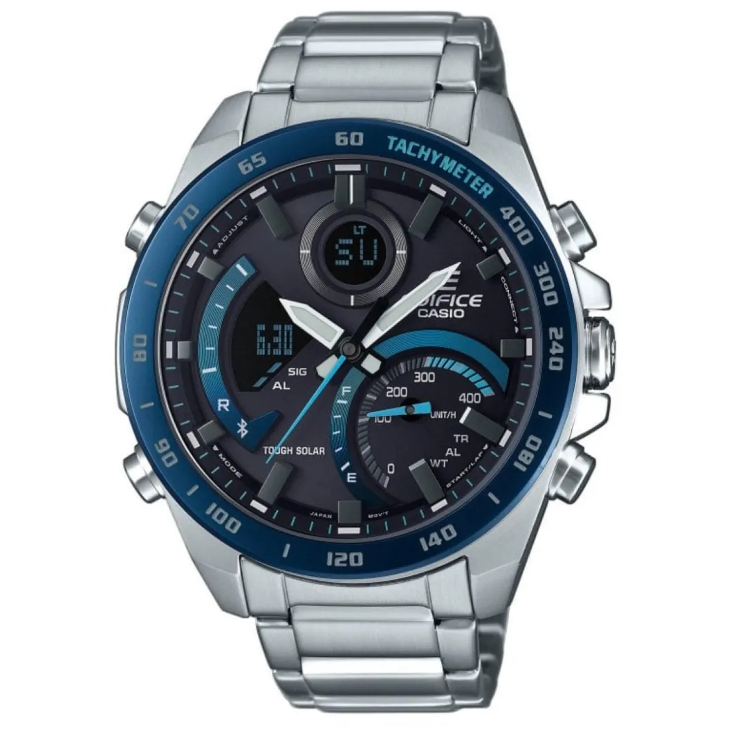 Casio Montre Acier|Montre Connectée<Montre Connectée Homme ECB-900DB-1BER - Edifice Argent