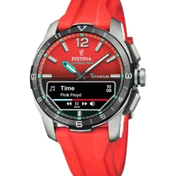 Festina Montre Connectée<Montre connectée Homme - F23000-6 Bracelet Silicone Rouge