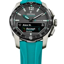 Festina Montre Connectée<Montre connectée Homme - F23000-5 Bracelet Silicone Turquoise