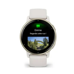 Garmin Montre Connectée|Montre Connectée<Montre connectée Mixte VÍVOACTIVE® 5 Lunette aluminium Soft Gold, boitier ivoire et bracelet silicone ivoire